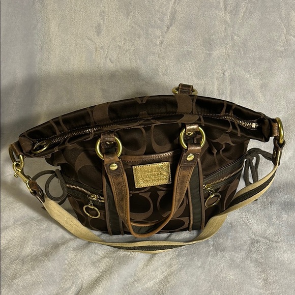 COACH Poppy 13843 Brown Tote Bag - Picture 4 of 15